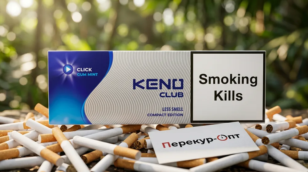 Сигареты Keno Club Compact Click Gum Mint (Кено Клаб Компакт Кнопка Жвачка Мята)